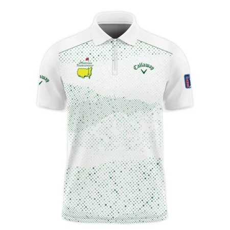 Golf Stye Classic White Mix Green Masters Tournament Callaway Zipper Polo Shirt Style Classic Zipper Polo Shirt For Men