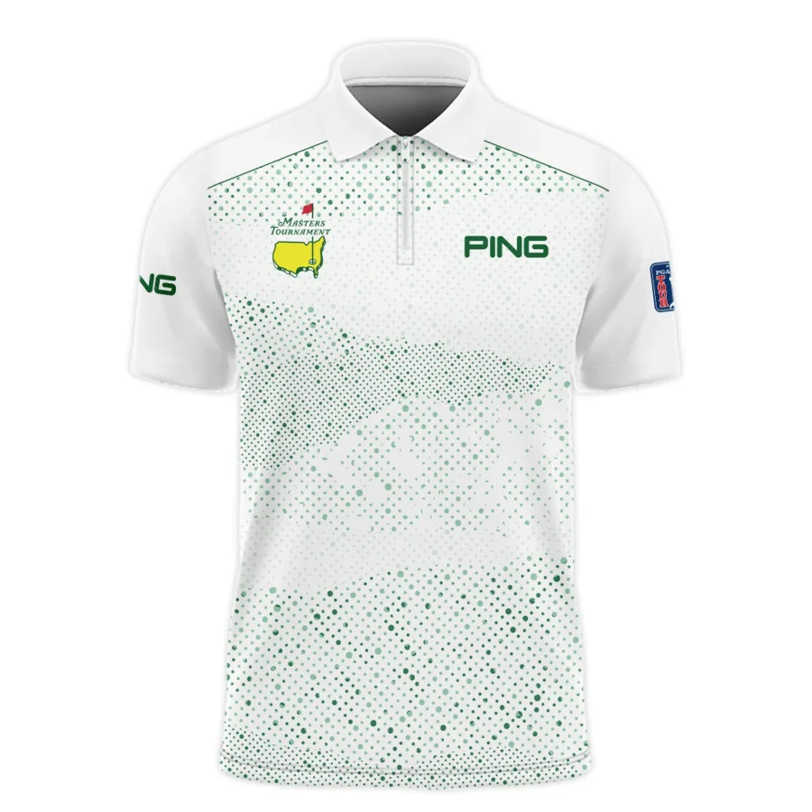 Golf Stye Classic White Mix Green Masters Tournament Ping Zipper Polo Shirt Style Classic Zipper Polo Shirt For Men