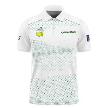 Golf Stye Classic White Mix Green Masters Tournament Taylor Made Zipper Polo Shirt Style Classic Zipper Polo Shirt For Men