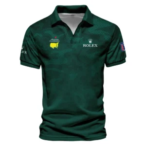 Masters Tournament Rolex Camo Sport Green Abstract Vneck Long Polo Shirt Style Classic Long Polo Shirt For Men