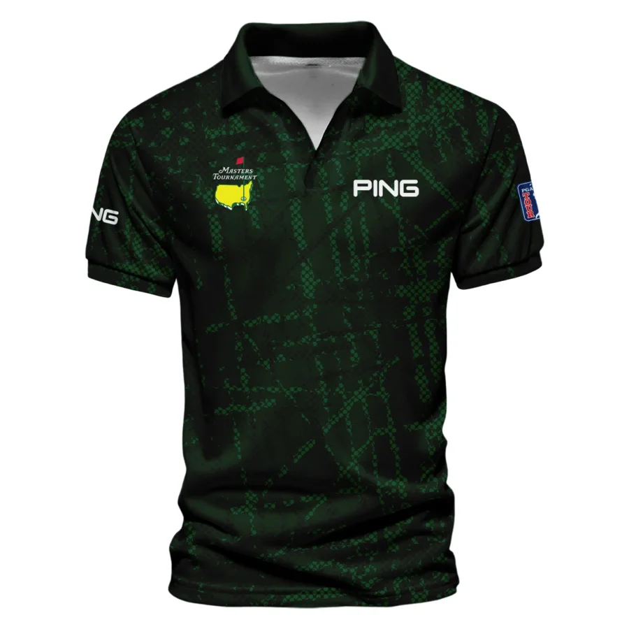 Masters Tournament Ping Golf Pattern Halftone Green Vneck Polo Shirt Style Classic Polo Shirt For Men