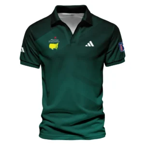 Masters Tournament Dark Green Gradient Golf Sport Adidas Vneck Long Polo Shirt Style Classic Long Polo Shirt For Men