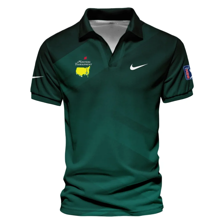 Masters Tournament Dark Green Gradient Golf Sport Nike Vneck Polo Shirt Style Classic Polo Shirt For Men