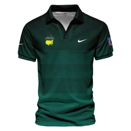 Nike Masters Tournament Dark Green Gradient Stripes Pattern Golf Sport Vneck Polo Shirt Style Classic Polo Shirt For Men