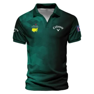 Callaway Golf Sport Dark Green Gradient Abstract Background Masters Tournament Vneck Long Polo Shirt Style Classic Long Polo Shirt For Men