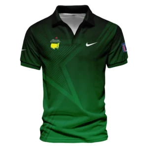 Nike Masters Tournament Polo Shirt Dark Green Gradient Star Pattern Golf Sports Vneck Long Polo Shirt Style Classic Long Polo Shirt For Men