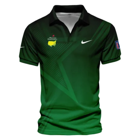 Nike Masters Tournament Polo Shirt Dark Green Gradient Star Pattern Golf Sports Vneck Polo Shirt Style Classic Polo Shirt For Men