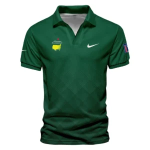 Masters Tournament Nike Gradient Dark Green Pattern Vneck Long Polo Shirt Style Classic Long Polo Shirt For Men