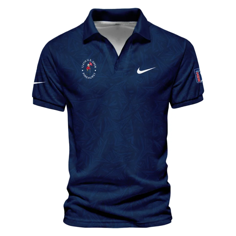 Nike 124th U.S. Open Pinehurst Stars Gradient Pattern Dark Blue Vneck Polo Shirt Style Classic Polo Shirt For Men