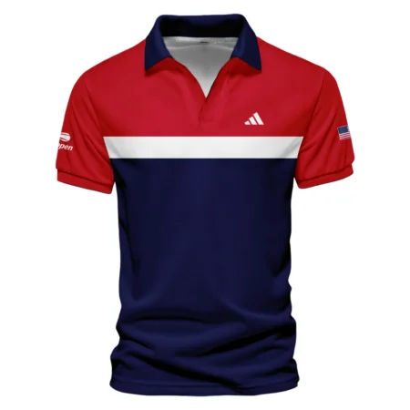 Adidas Blue Red White Background US Open Tennis Champions Polo Shirt Style Classic Polo Shirt For Men