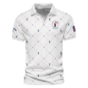 Argyle Pattern With Cup 124th U.S. Open Pinehurst Callaway Vneck Long Polo Shirt Style Classic Long Polo Shirt For Men