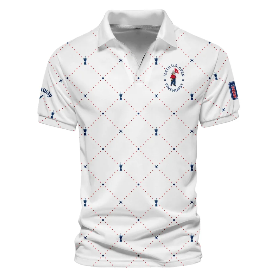 Argyle Pattern With Cup 124th U.S. Open Pinehurst Callaway Vneck Polo Shirt Style Classic Polo Shirt For Men