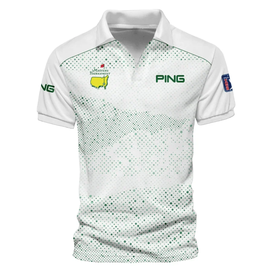 Golf Stye Classic White Mix Green Masters Tournament Ping Vneck Polo Shirt Style Classic Polo Shirt For Men