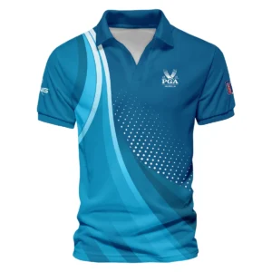 Golf Love Sport Color Blue 2024 PGA Championship Valhalla Ping Style Classic, Short Sleeve Polo Shirts Quarter-Zip