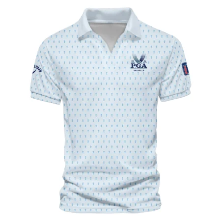Golf Pattern Light Blue Cup 2024 PGA Championship Valhalla Callaway Vneck Polo Shirt Style Classic Polo Shirt For Men