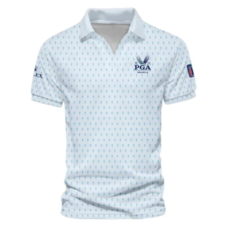 Golf Pattern Light Blue Cup 2024 PGA Championship Valhalla Rolex Polo Shirt Style Classic Polo Shirt For Men
