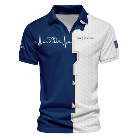 Golf Heart Beat Navy Blue THE PLAYERS Championship Rolex Vneck Polo Shirt Style Classic Polo Shirt For Men