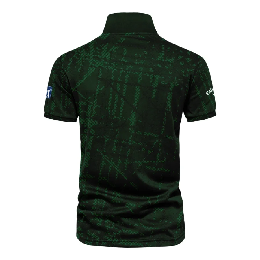 Masters Tournament Callaway Golf Pattern Halftone Green Vneck Polo Shirt Style Classic Polo Shirt For Men