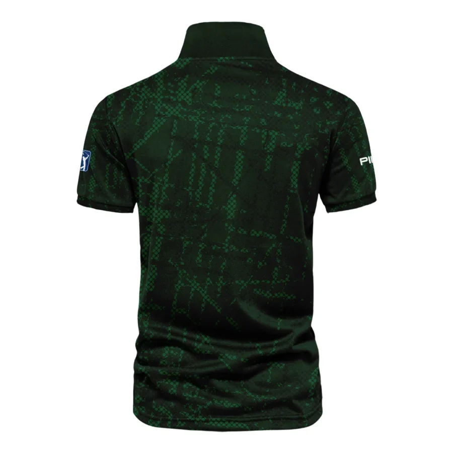 Masters Tournament Ping Golf Pattern Halftone Green Vneck Polo Shirt Style Classic Polo Shirt For Men