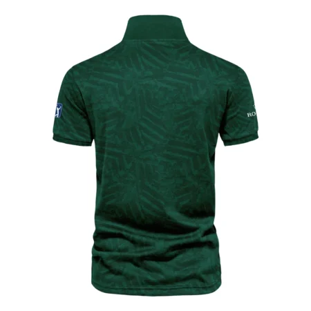 Rolex Masters Tournament Green Stratches Seamless Pattern Vneck Polo Shirt Style Classic Polo Shirt For Men