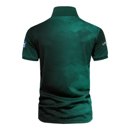 Callaway Golf Sport Dark Green Gradient Abstract Background Masters Tournament Vneck Polo Shirt Style Classic Polo Shirt For Men