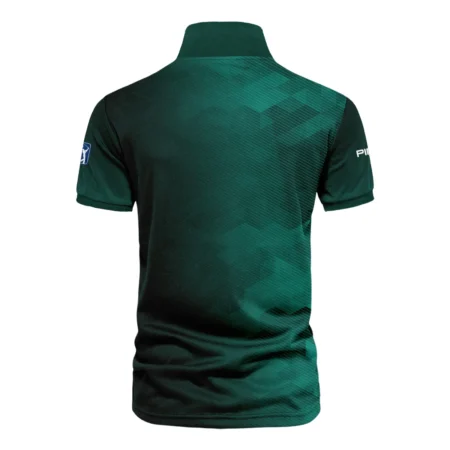 Ping Golf Sport Dark Green Gradient Abstract Background Masters Tournament Vneck Polo Shirt Style Classic Polo Shirt For Men