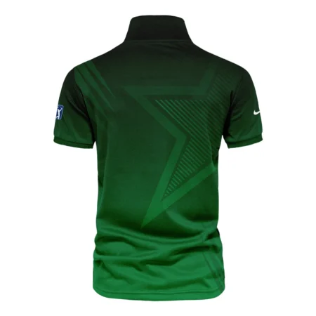 Nike Masters Tournament Polo Shirt Dark Green Gradient Star Pattern Golf Sports Vneck Polo Shirt Style Classic Polo Shirt For Men