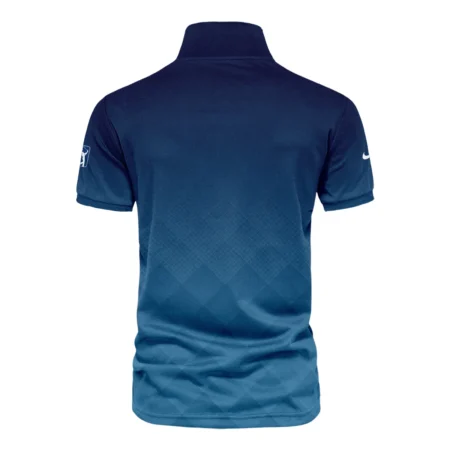 2024 PGA Championship Valhalla Nike Blue Gradient Abstract Stripes  Vneck Polo Shirt Style Classic Polo Shirt For Men