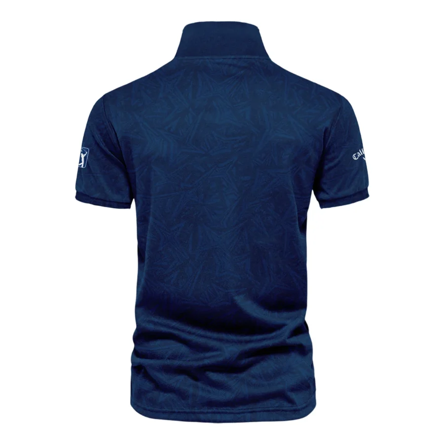 Callaway 124th U.S. Open Pinehurst Stars Gradient Pattern Dark Blue Vneck Polo Shirt Style Classic Polo Shirt For Men