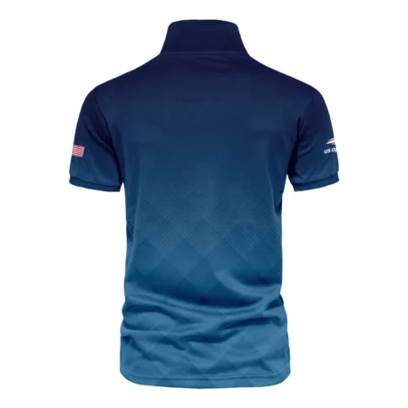 Under Armour Blue Abstract Background US Open Tennis Champions Vneck Polo Shirt Style Classic Polo Shirt For Men