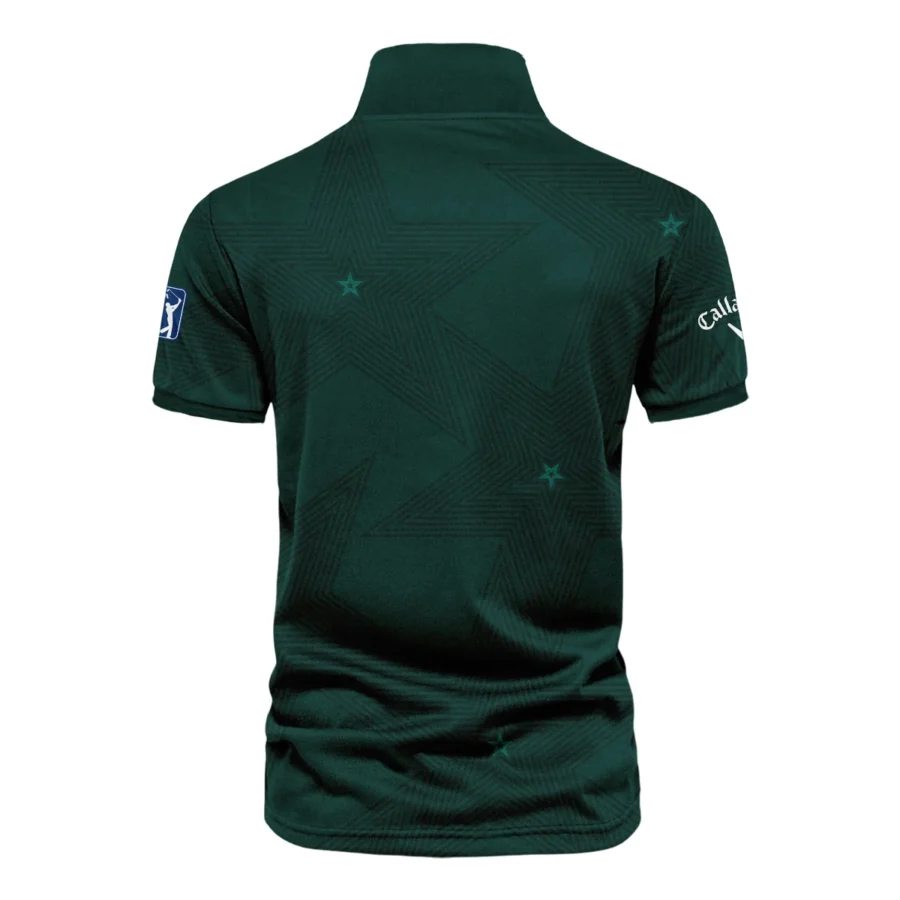 Stars Dark Green Golf Masters Tournament Callaway Vneck Polo Shirt Style Classic Polo Shirt For Men