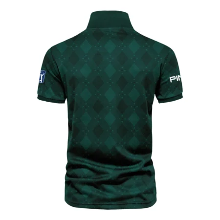 Stars Dark Green Golf Masters Tournament Ping Vneck Polo Shirt Style Classic Polo Shirt For Men