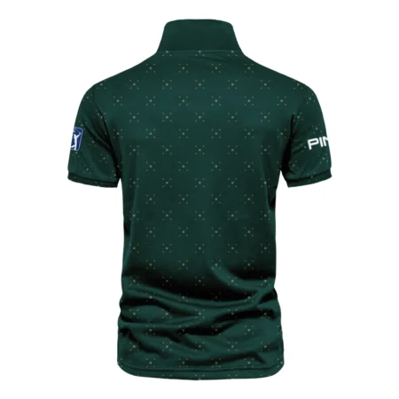 Diamond Shapes With Geometric Pattern Masters Tournament Ping Vneck Polo Shirt Style Classic Polo Shirt For Men