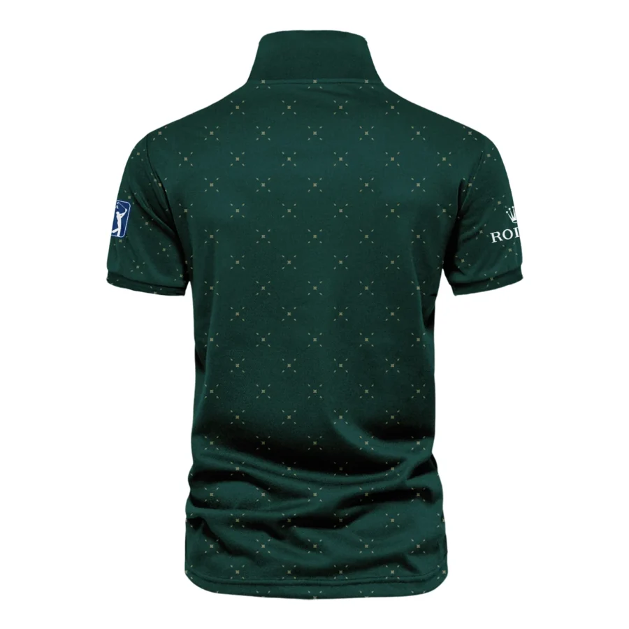 Diamond Shapes With Geometric Pattern Masters Tournament Rolex Vneck Polo Shirt Style Classic Polo Shirt For Men