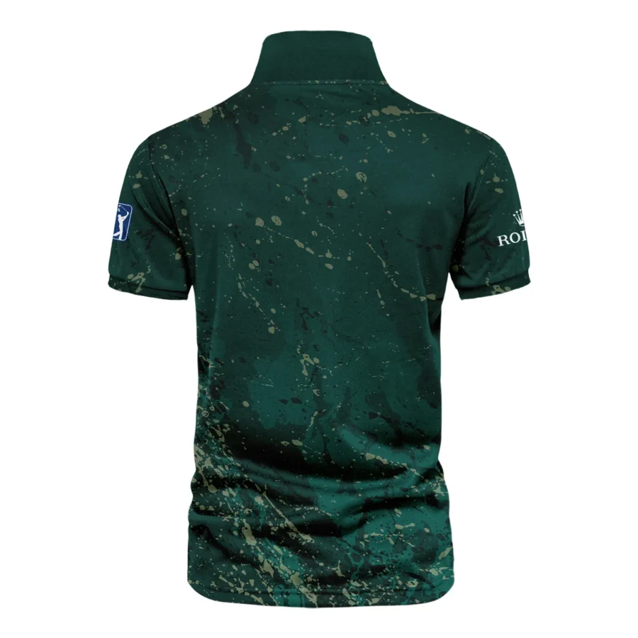 Old Cracked Texture With Gold Splash Paint Masters Tournament Rolex Vneck Polo Shirt Style Classic Polo Shirt For Men