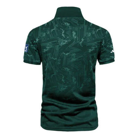 Dark Green Background Masters Tournament Adidas Vneck Polo Shirt Style Classic Polo Shirt For Men