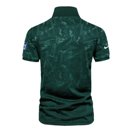 Dark Green Background Masters Tournament Nike Vneck Polo Shirt Style Classic Polo Shirt For Men