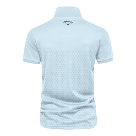 PGA Trophy Pattern Light Blue 2024 PGA Championship Valhalla Callaway Vneck Polo Shirt Style Classic Polo Shirt For Men