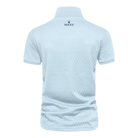 PGA Trophy Pattern Light Blue 2024 PGA Championship Valhalla Rolex Vneck Polo Shirt Style Classic Polo Shirt For Men