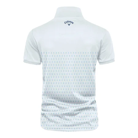 U.S Open Trophy Pattern Light Blue 124th U.S. Open Pinehurst Callaway Vneck Polo Shirt Style Classic Polo Shirt For Men