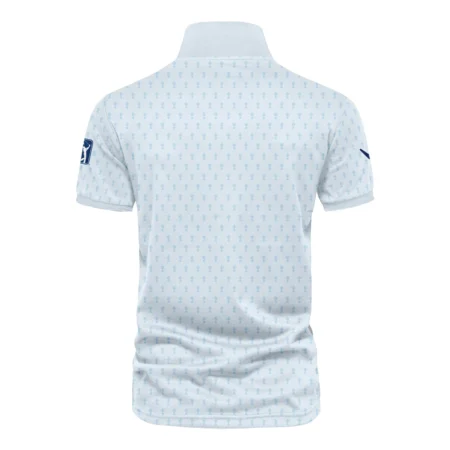 Golf Pattern Cup White Mix Light Blue 2024 PGA Championship Valhalla Callaway Vneck Polo Shirt Style Classic Polo Shirt For Men