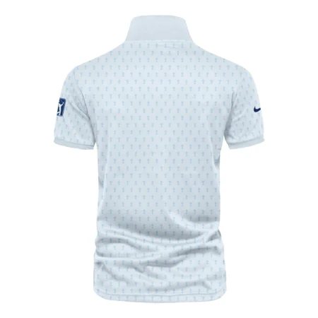 Golf Pattern Cup White Mix Light Blue 2024 PGA Championship Valhalla Nike Vneck Polo Shirt Style Classic Polo Shirt For Men