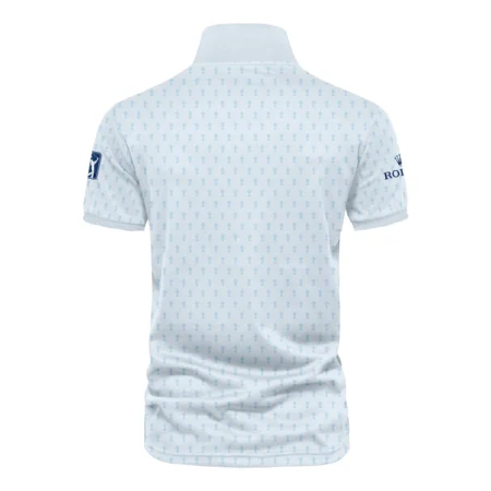 Golf Pattern Cup White Mix Light Blue 2024 PGA Championship Valhalla Rolex Vneck Polo Shirt Style Classic Polo Shirt For Men