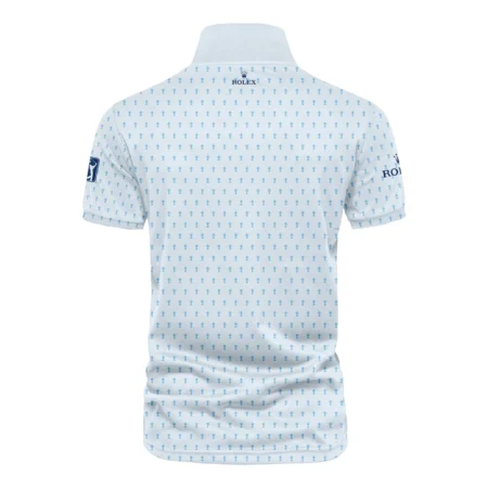 Golf Pattern Light Blue Cup 2024 PGA Championship Valhalla Rolex Vneck Polo Shirt Style Classic Polo Shirt For Men