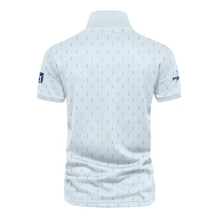 Golf Pattern Light Blue THE PLAYERS Championship Ping Vneck Polo Shirt Style Classic Polo Shirt For Men