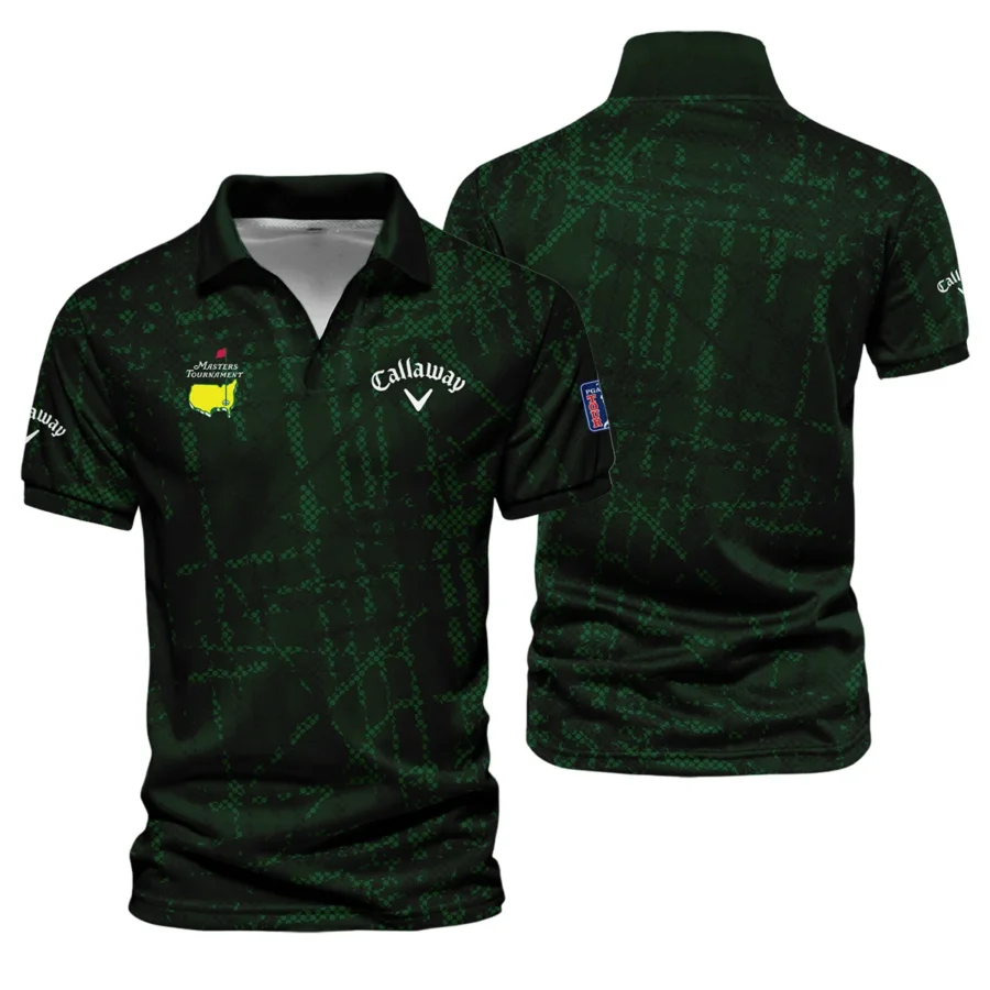 Masters Tournament Callaway Golf Pattern Halftone Green Vneck Polo Shirt Style Classic Polo Shirt For Men