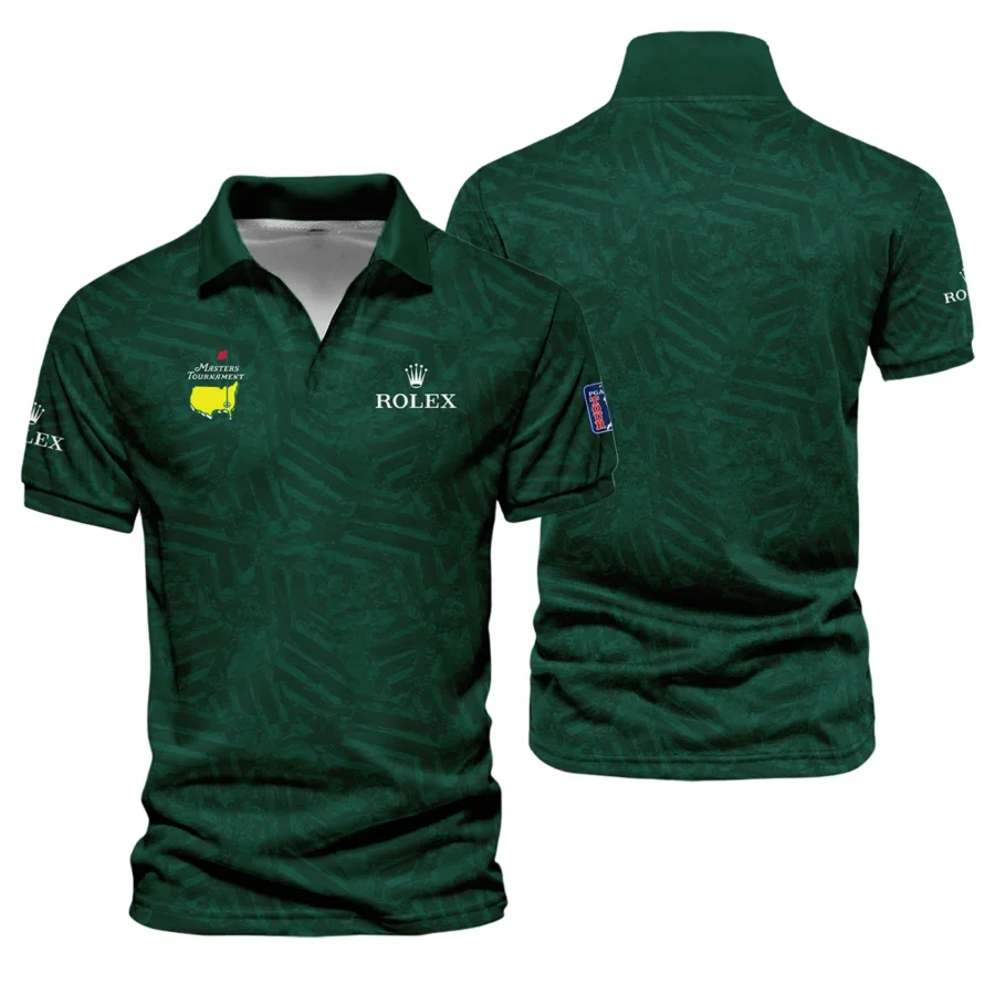 Rolex Masters Tournament Green Stratches Seamless Pattern Vneck Polo Shirt Style Classic Polo Shirt For Men