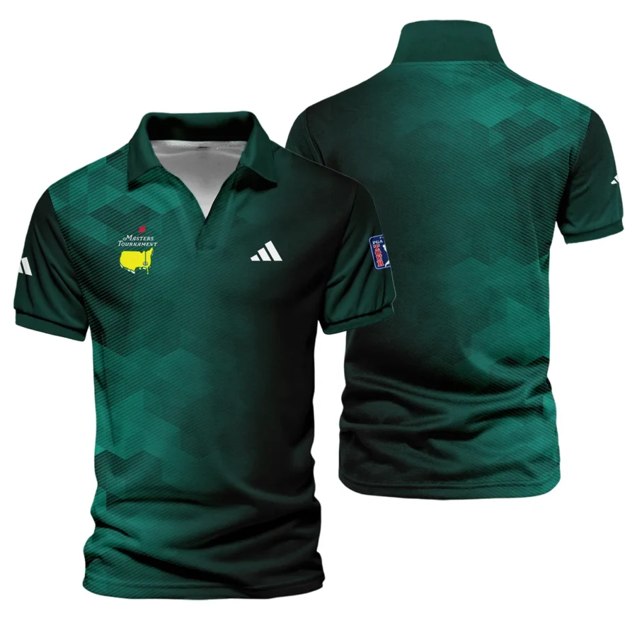 Adidas Golf Sport Dark Green Gradient Abstract Background Masters Tournament Vneck Polo Shirt Style Classic Polo Shirt For Men