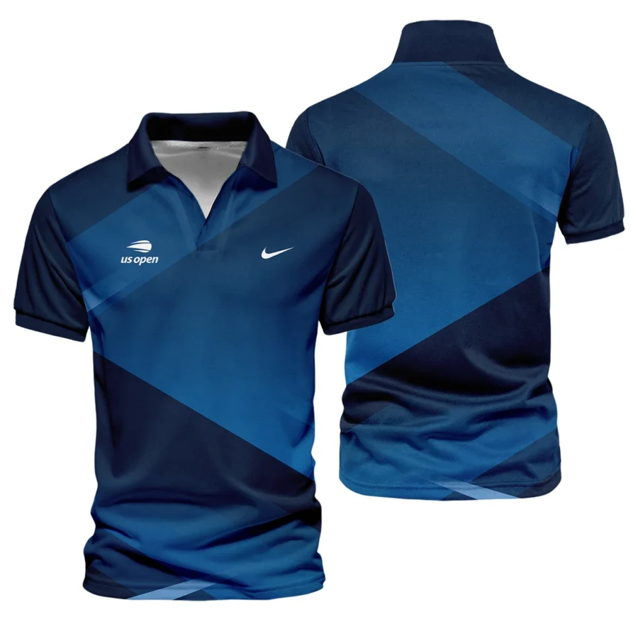 US Open Tennis Champions Dark Blue Background Nike Vneck Polo Shirt Style Classic Polo Shirt For Men