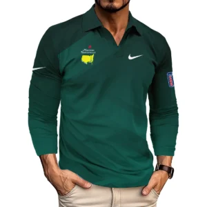 Masters Tournament Dark Green Gradient Golf Sport Adidas Polo Shirt Style Classic Polo Shirt For Men